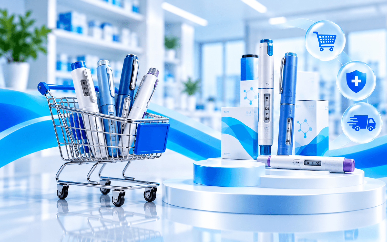 Research peptide pen on a laboratory bench – Mohrlabs